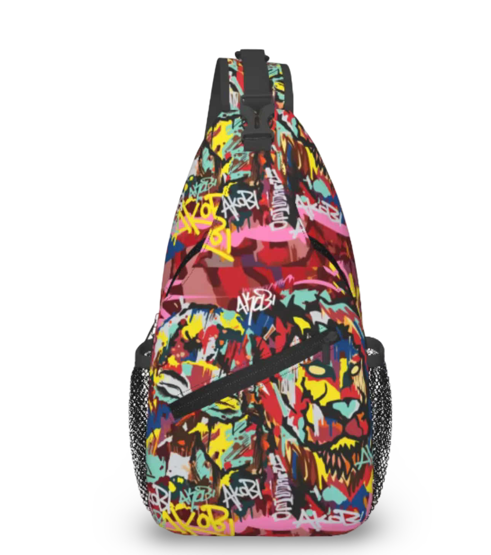 Akobi Unisex Graffiti Art Crossbody Sling Bag