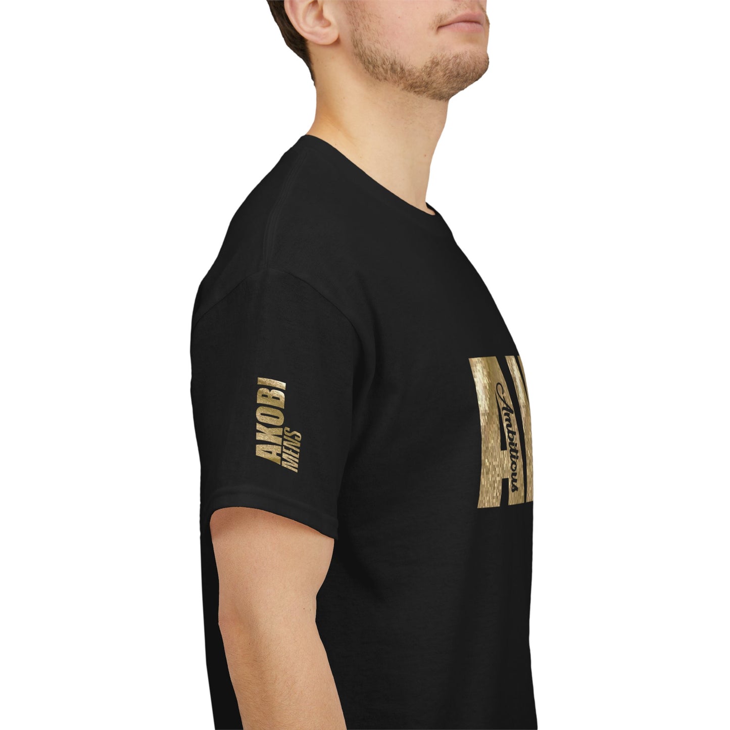 Akobi Empower Tee – Bold, Inspiring, Unisex Design Black Tee Gold Letters