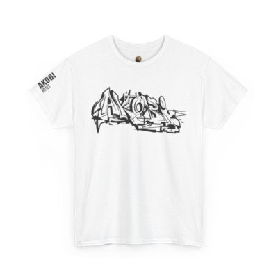 Akobi Old School Street Graffiti Tee – Bold, Artistic, Unisex