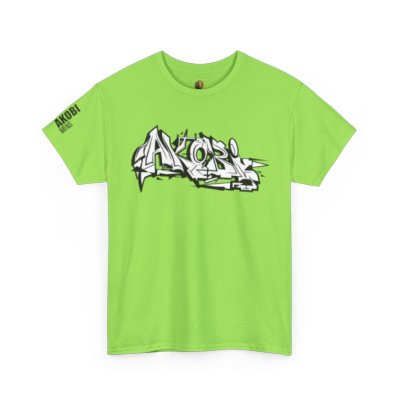 Akobi Old School Street Graffiti Tee – Bold, Artistic, Unisex