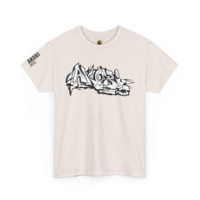 Akobi Old School Street Graffiti Tee – Bold, Artistic, Unisex