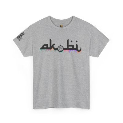 Akobi Signature Logo Paint Drip Tee – Bold, Artistic, Unisex