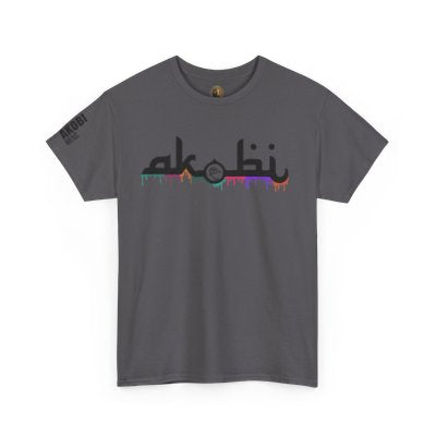 Akobi Signature Logo Paint Drip Tee – Bold, Artistic, Unisex