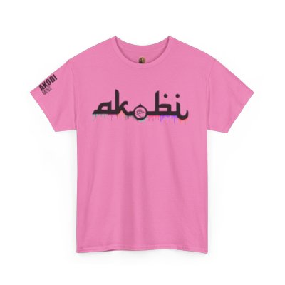 Akobi Signature Logo Paint Drip Tee – Bold, Artistic, Unisex