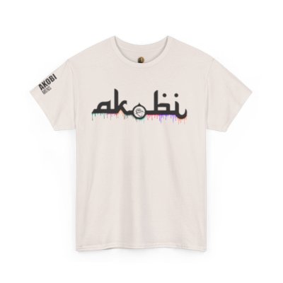 Akobi Signature Logo Paint Drip Tee – Bold, Artistic, Unisex