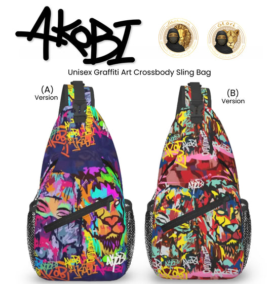 Akobi Unisex Graffiti Art Crossbody Sling Bag