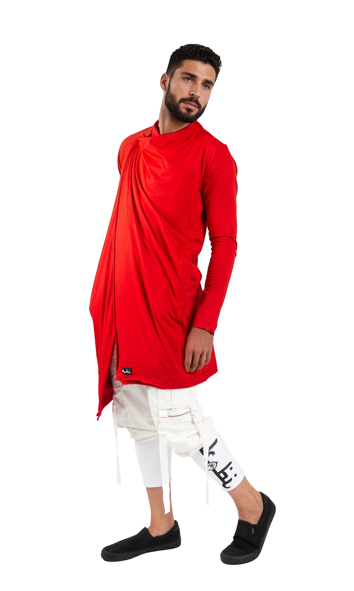 Lightweight Asymmetry Open Front Waterfall Collar Cardigan