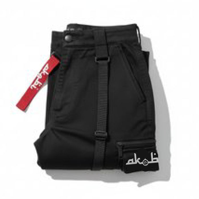 Akobi Men’s Utility Denim Cargo Jogger Jeans