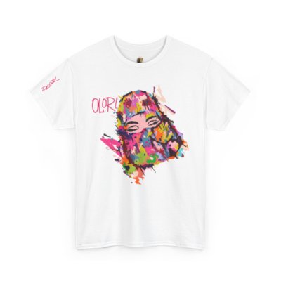 Olori Women's Bright Pop Art T-Shirt – "Veiled Bliss"