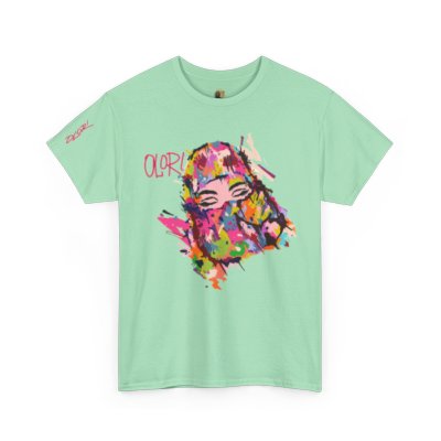 Olori Women's Bright Pop Art T-Shirt – "Veiled Bliss"