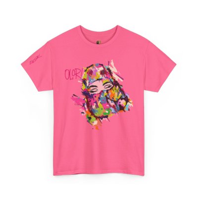 Olori Women's Bright Pop Art T-Shirt – "Veiled Bliss"