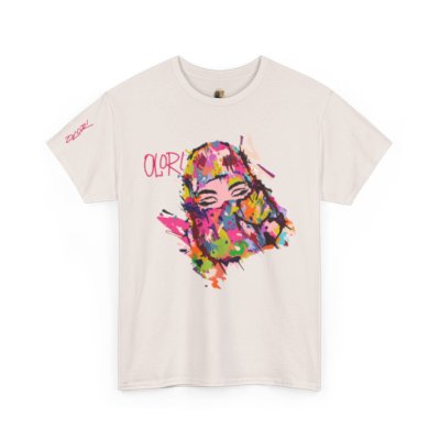 Olori Women's Bright Pop Art T-Shirt – "Veiled Bliss"