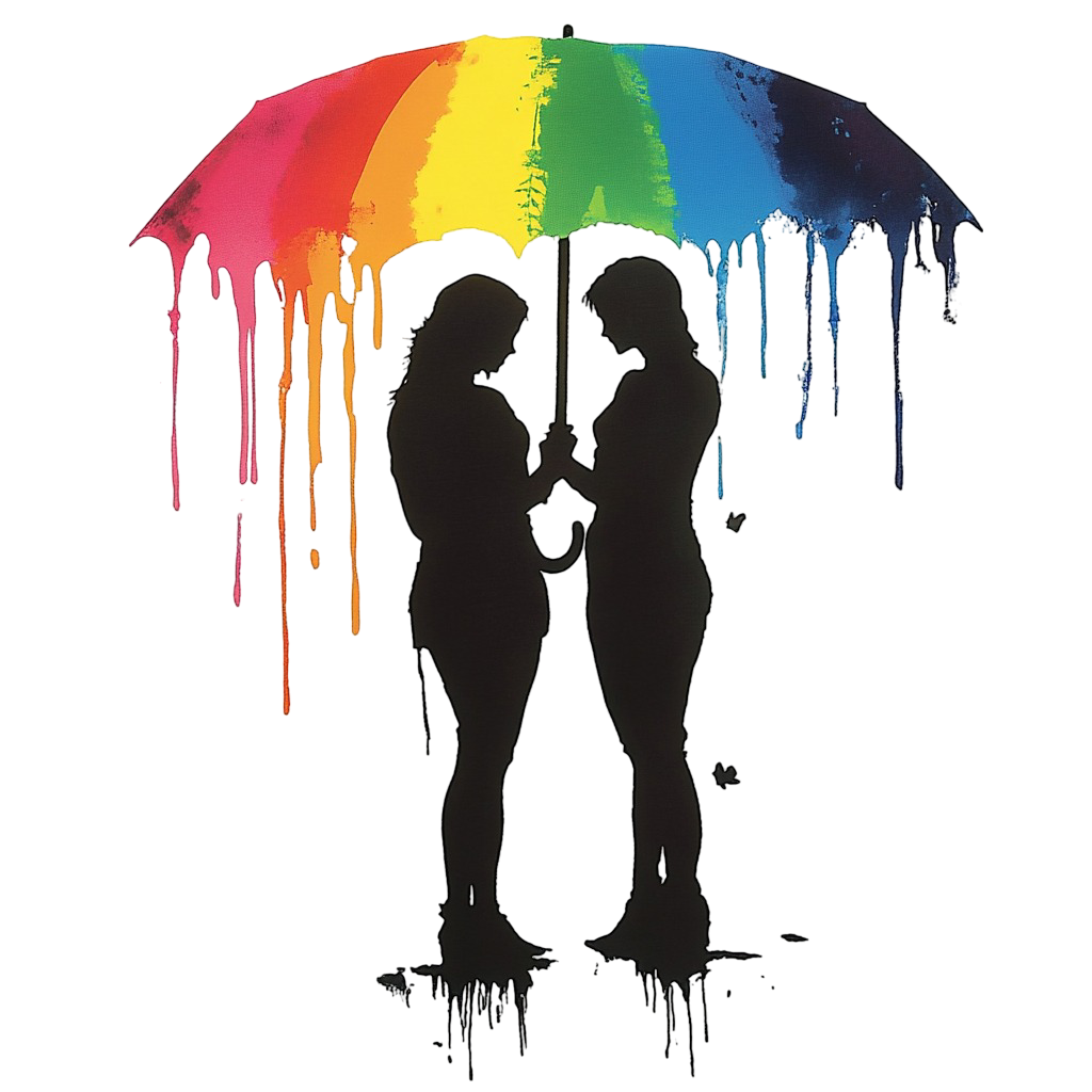 Pride Love Drip Tee – Women’s LGBTQ Street Art Graphic Shirt