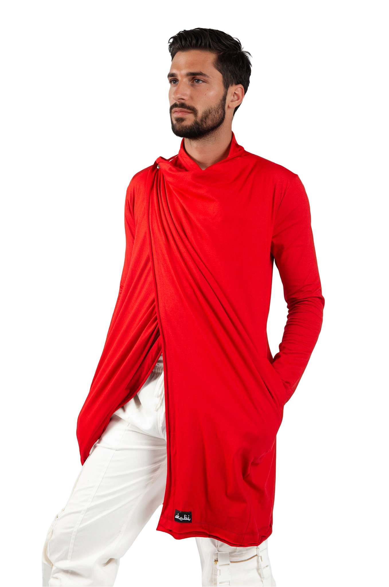 Lightweight Asymmetry Open Front Waterfall Collar Cardigan