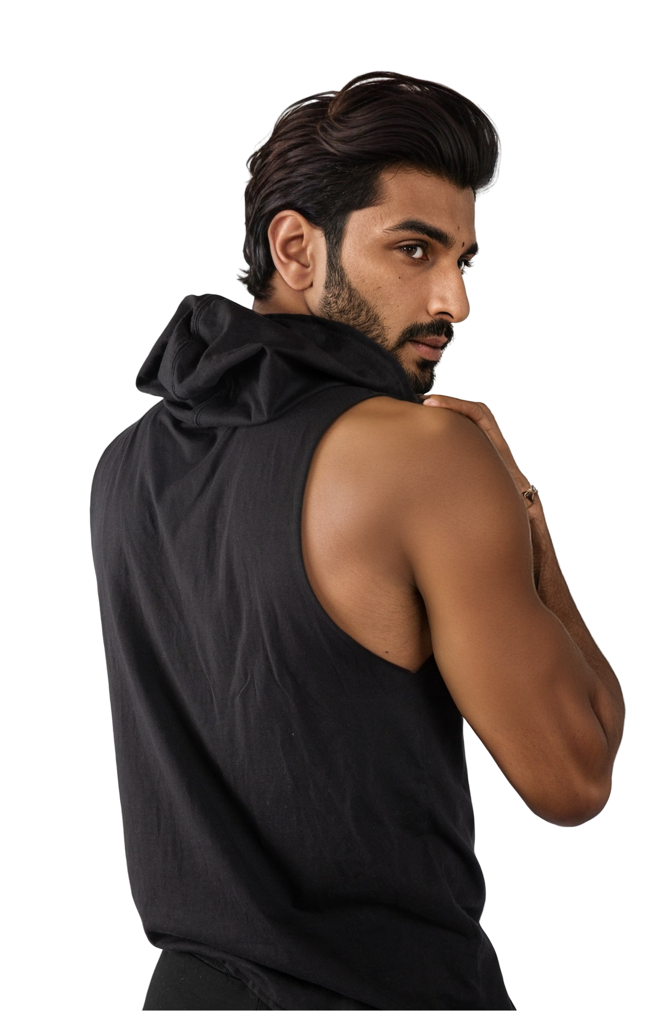 Men’s Drawcord Hooded Tank Top – Lightweight Sleeveless Style