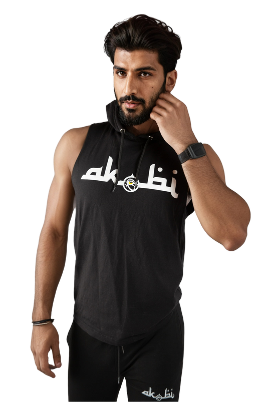 Men’s Drawcord Hooded Tank Top – Lightweight Sleeveless Style