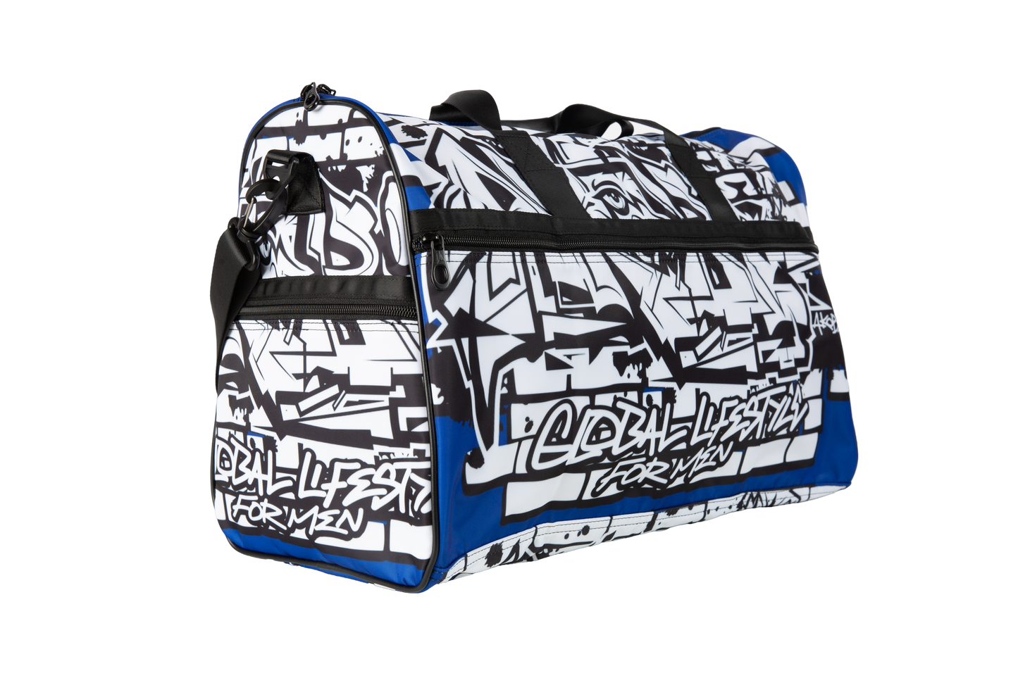 Signature Akobi Graffiti Print Duffle Tote Bag